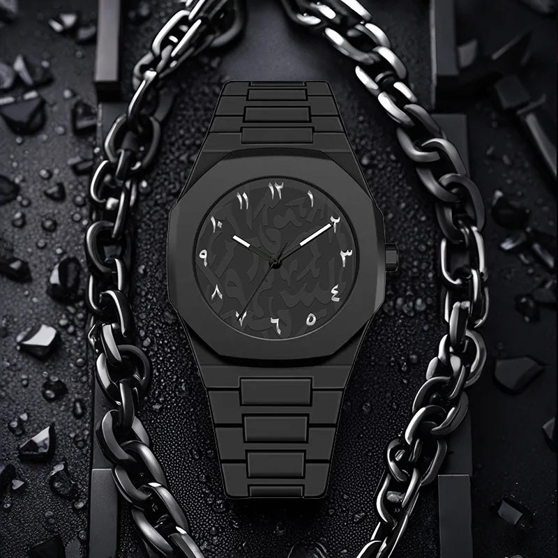 Middle Eastern Popular Sports Watches for Men and Women Dopamine Quartz Watches Niche Fashion Waterproof Stainless Steel