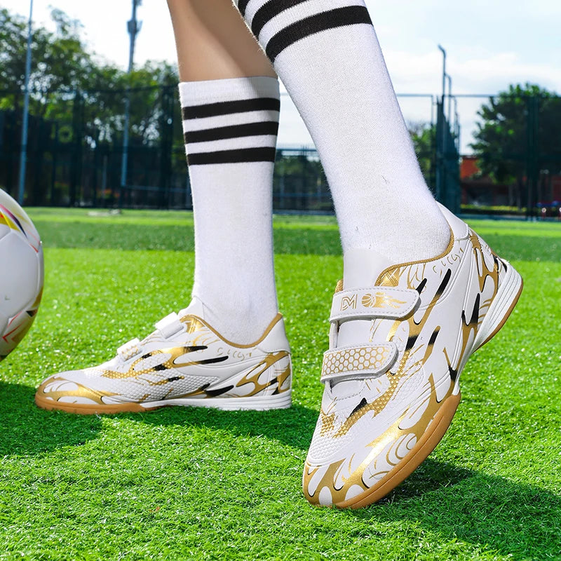 Children Football Shoes Professional Indoor Non Slip TF/FG Fast Grass Boys Match Wear Resistant Training Football Shoes for Kids
