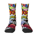 Funny Cartoon Art Style Men's Socks Comfortable and Soft Socks Cartoon Novelty Street Fashion Hip-hop Fun Skateboarding Socks