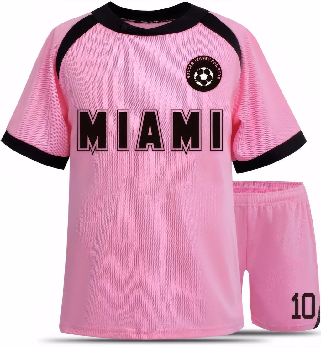 Soccer Jerseys Kids Ro_nal_do7#10 Football Sports Fan for Boys Girls Youth Soccer Shirts and Shorts Set for 4-14 Years