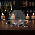 1. Women's Black Alloy Jewelry Set Round Crushed Stones Stylish Design for Wedding Party Birthday Gift for Girls
2. 1 Set Black