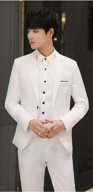 Men Slit Fit Two Three Piece Business Dress Man Suit Groomsmen Clothing Suits for Men 2022 Trajes De Hombre Prom Suit Costuum