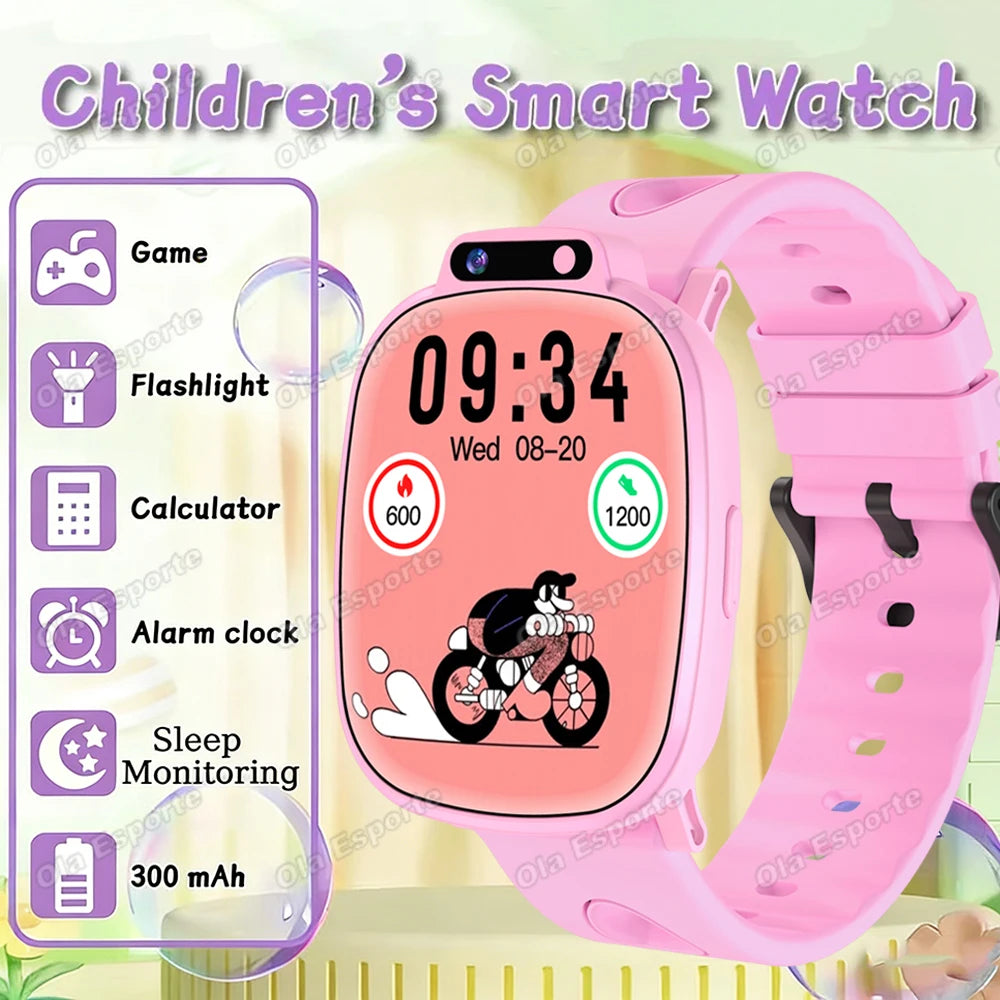 Kids Games Smart Watch 18 Games 1.88-inch Display Screen Camera Waterproof Flashlight For Holiday Gift Boy Girl Children Watch