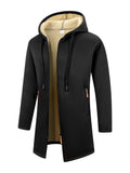 Men's Hoodies Winter Casual Solid Hooded Zip-Up Fleece Sweatshirts Long Sleeve Hoodie Men Sweatshirt Streetwear Hoody Cardigan