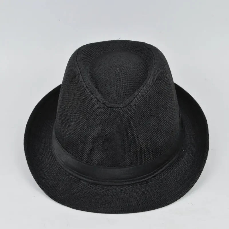 Men's Handsome Cowboy Hats Formal Hat Jazz Cotton Linen Pure Hat Imitation Linen Sun Visor Hat Fashion Accessories