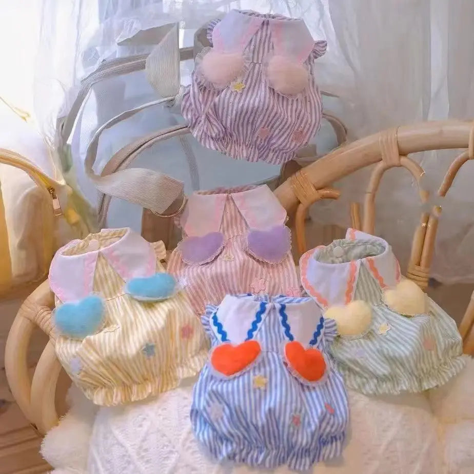 Summer Pet Dog Cat Clothes for small dogs cats bubble Puppy Princess Striped Dress Cats Kitten Rabbit Clothing Pet Supplies