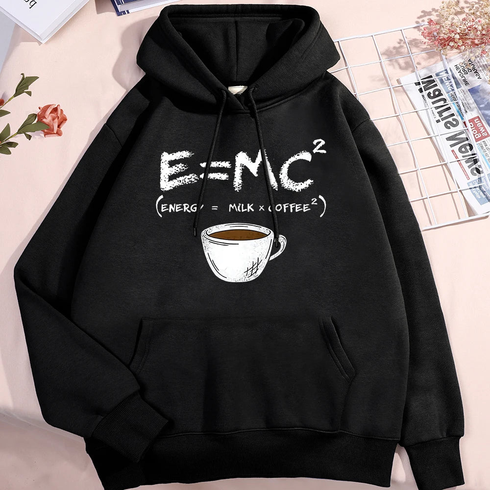 Energy Milk Coffee Fun Formula Hoody Men Women Cute Fitness Clothing Pattern Loose Sweatshirt Autumn Pullover Couple Hoodies