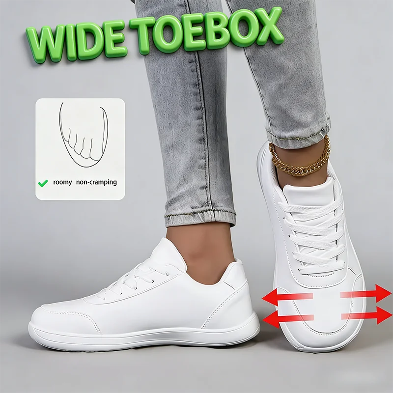 Women Sports Shoes Wide-Toe Barefoot Casual Shoes Fashion Solid Color Flat Shoes Women Walking Shoes