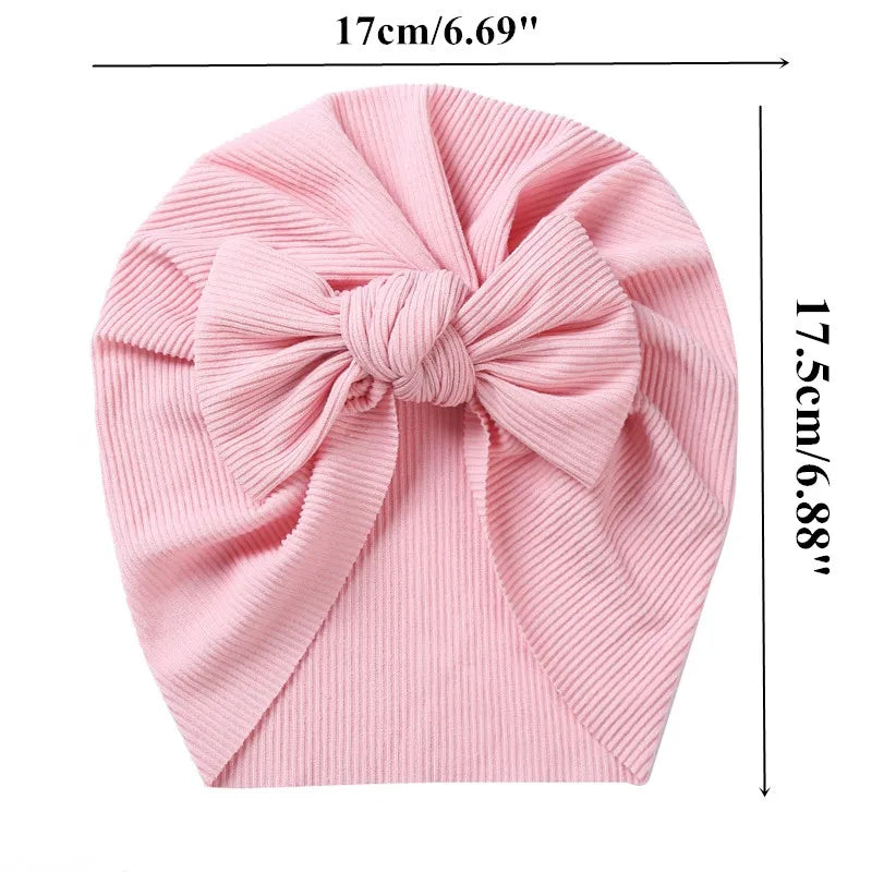 Baby Hat Girls Bows Turban Hats Infant Photography Props Cotton Kids Beanie Baby Cap Accessories Children Hats Newborns Bonnet