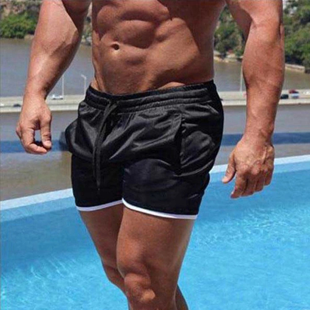 Men's Sports Shorts Quick-drying Beach Shorts Male Retro Casual Stylish Street Wear Fitness GYM Athletic Shorts Camo Green