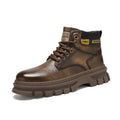 Men's British casual boots four seasons high-top soft sole non-slip comfort outdoor walking shoes fashion youth Joker work boots