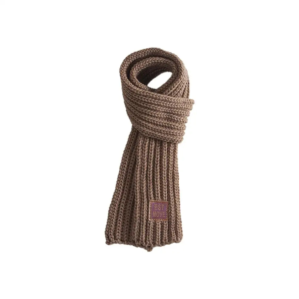 Winter Knitted Scarf for Kids Boys Girls Neckerchief Outdoor Keep Warm Neck Warmer Scarf Soft Parent-child Children´s Scarves