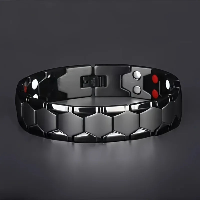 Men's Magnetic Bracelet, Stainless Steel Men's Bracelet, Men's Jewelry Gift Bracelet with Adjustable Size