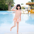 New Girls Fashion Swimsuit Sets Kids Long Sleeve Letter Top + Pants + Skirt 3Pcs for Kids 5-12 Years Split Swimming Clothes