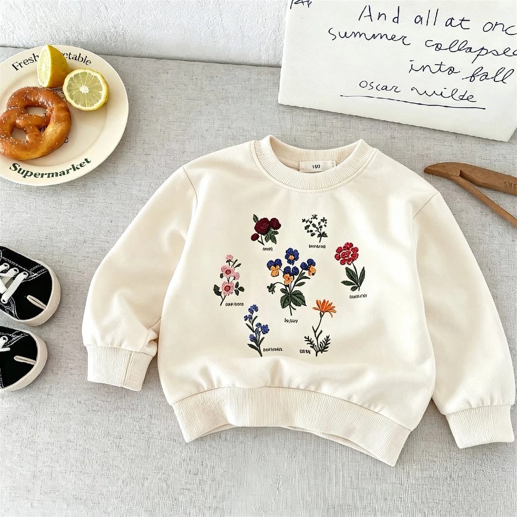 6m-6y Kids Clothes Autumn Long Sleeve Tops Sweatshirts Korean Style Fashion Simple Versatile Children's Hoodies Crewneck Loose