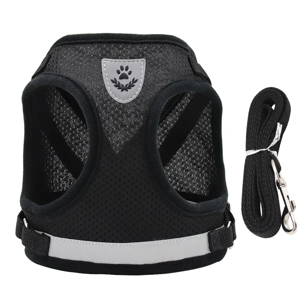 Adjustable Pet Dog Cat Harness and Leash Set Harness for Dogs Cats Vest Harness Puppy Dog Kitten Lead Cat Collar Pet Accessories
