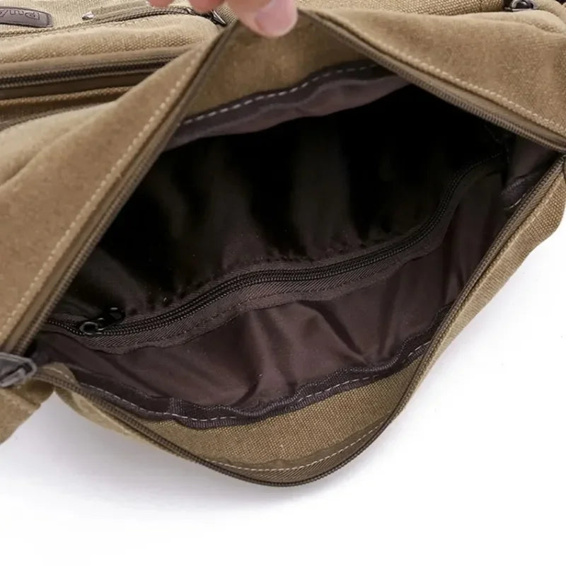 Casual Tote Travel Male Crossbody Bag Men's Canvas Shoulder Bags Luxury Messenger Bags Fashion High Quality Handbag Chest Bag