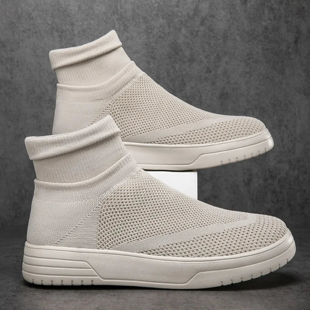 Sock Shoes for Men Spring 2026 New Couple Socks Breathable Mesh High Top Casual Shoes for Men One Foot Thick Soled Sneakers Men