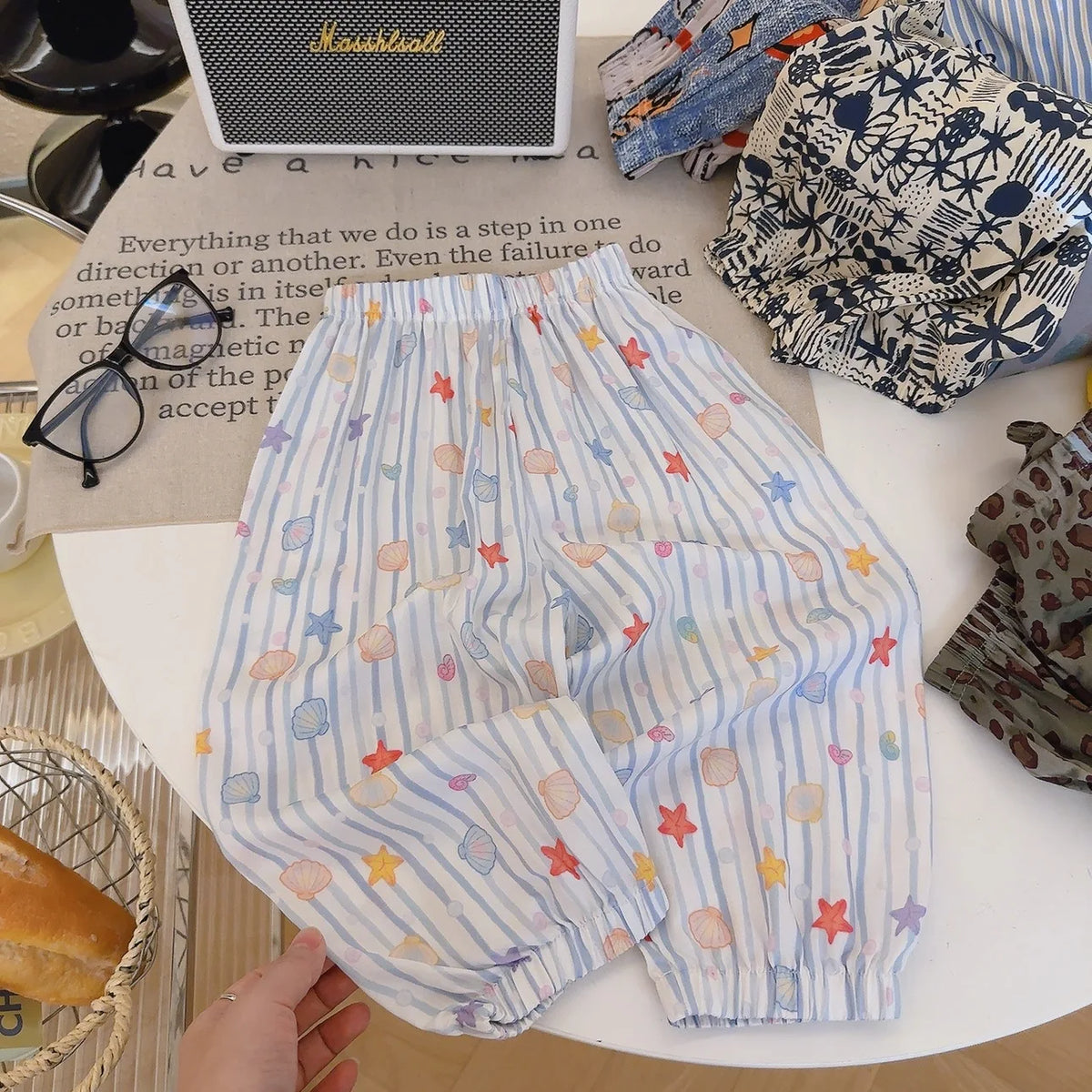 Kids Long Pants Summer Korean Style Loose Fit Boys Casual Mosquito-Proof Pants For Girls