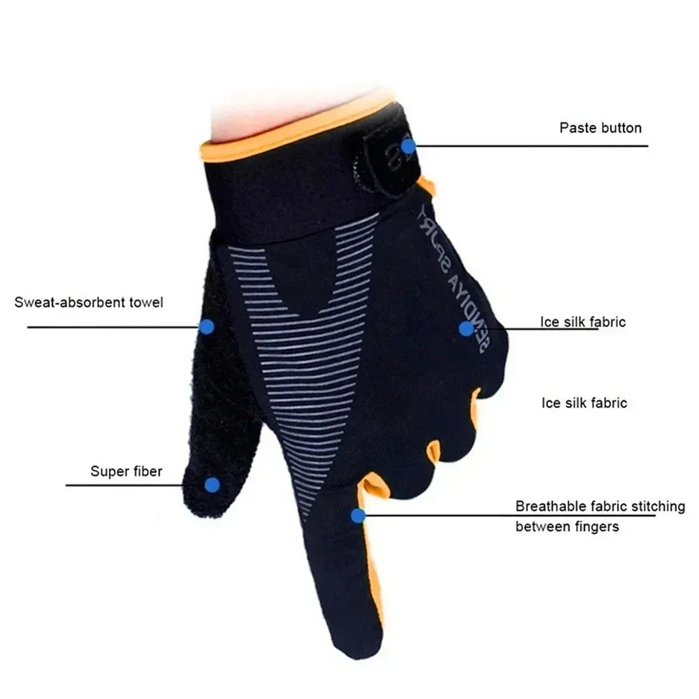 M/L/XL Men Cycling Gloves Full Finger Touch Screen Motorcycle Bicycle Mtb Bike Gloves Gym Training Outdoor Fishing Hand Guantes