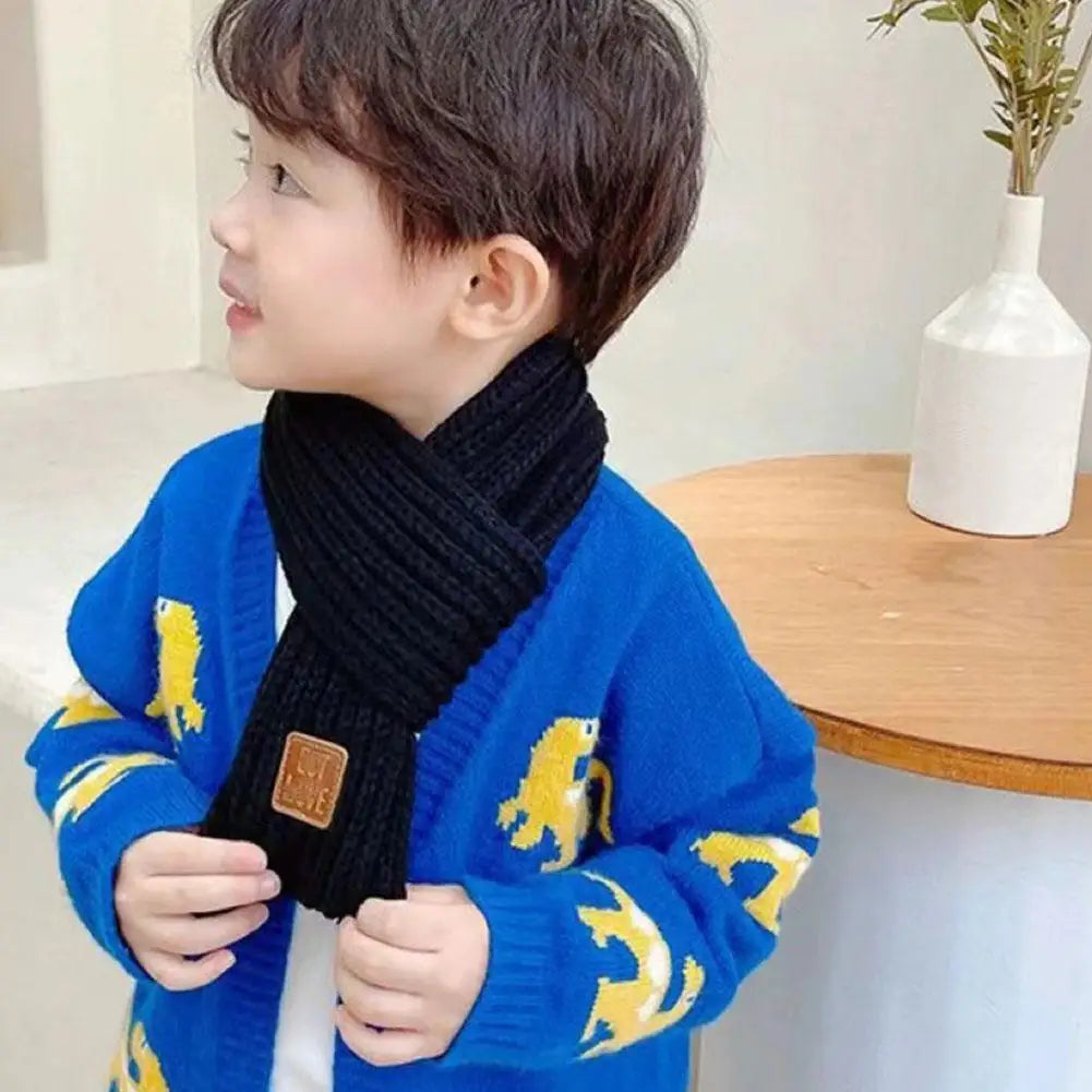 Winter Knitted Scarf for Kids Boys Girls Neckerchief Outdoor Keep Warm Neck Warmer Scarf Soft Parent-child Children´s Scarves