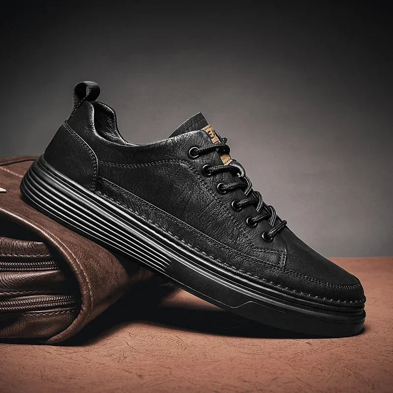 Spring Men's Loafers Shoes Casual Shoes for Men Leather Sneakers Classic Men's Sneakers Platform Slip on New Comfort Flat Shoes