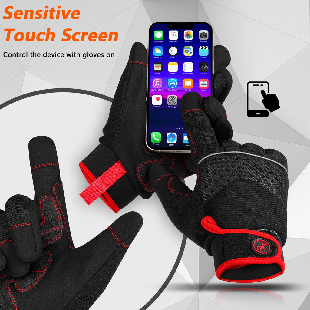 High Dexterity Work Gloves for Men -Touch Screen Compatible with Excellent Grip Mechanical Gloves for Multipurpose Utility