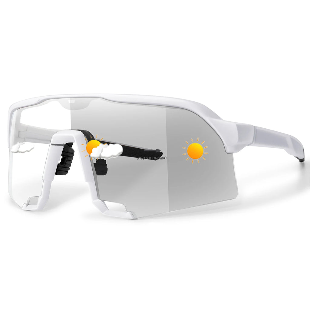 Photochromic Sunglasses for Men Women Outdoor Mtb Bicycle Cycling Running Eyewear Windproof Goggles Oversize Shades