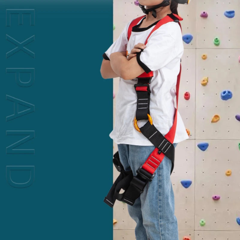Children Safety Belt Outdoor Rock Climbing Outdoor Expand Training Full Body Harness for Kids Protective Climbing Accessories
