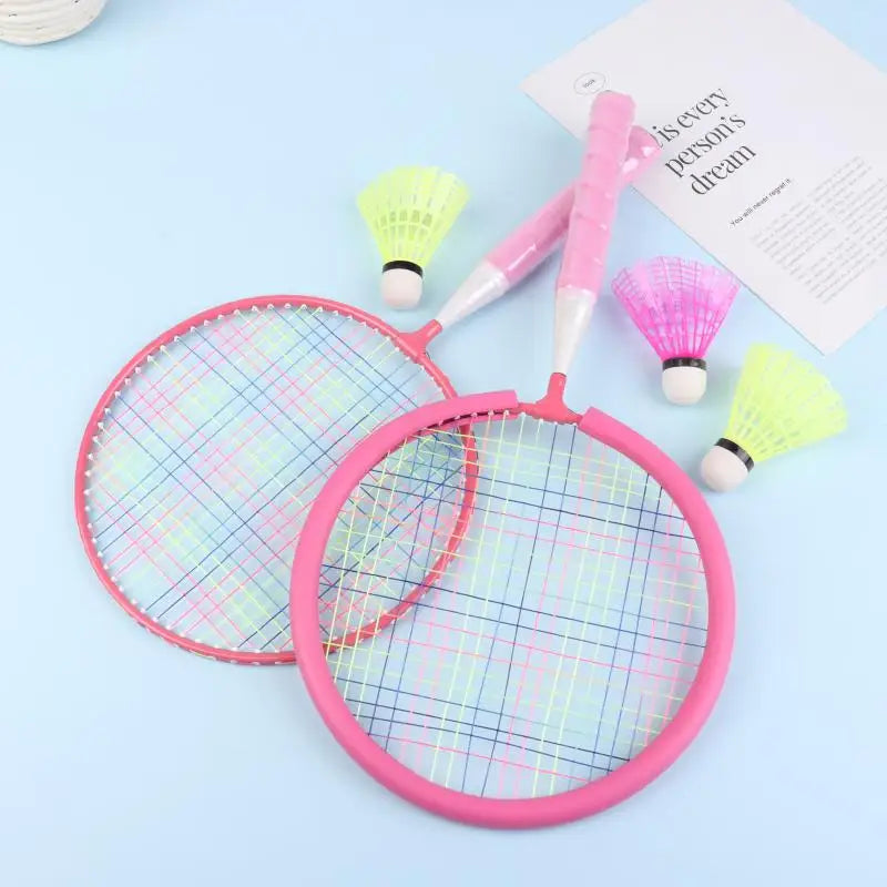 Toy Double Racquet Set Comes With Carrying Backpack Kids Sports Equipment Children Lightweight Badminton Rackets Family Game