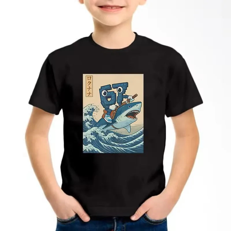 Funny Six Seven Italian Brainrot 67 Number Graphic Print T-Shirt Boy/Girl Summer Short Sleeved Kids Loose Comfortable Tshirt Top