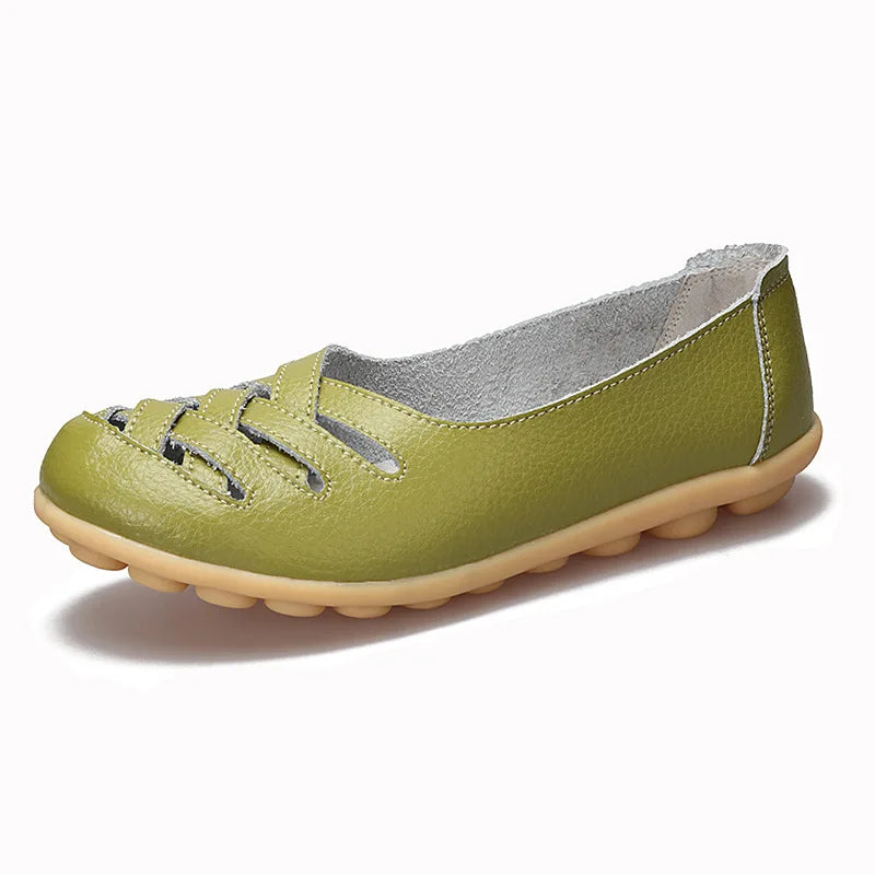 Loafers For Women 2021 Hollow Out New Moccasins Women'S Ballet Flats Pu Leather Female Shoes Woman Loafers Tenis Feminino