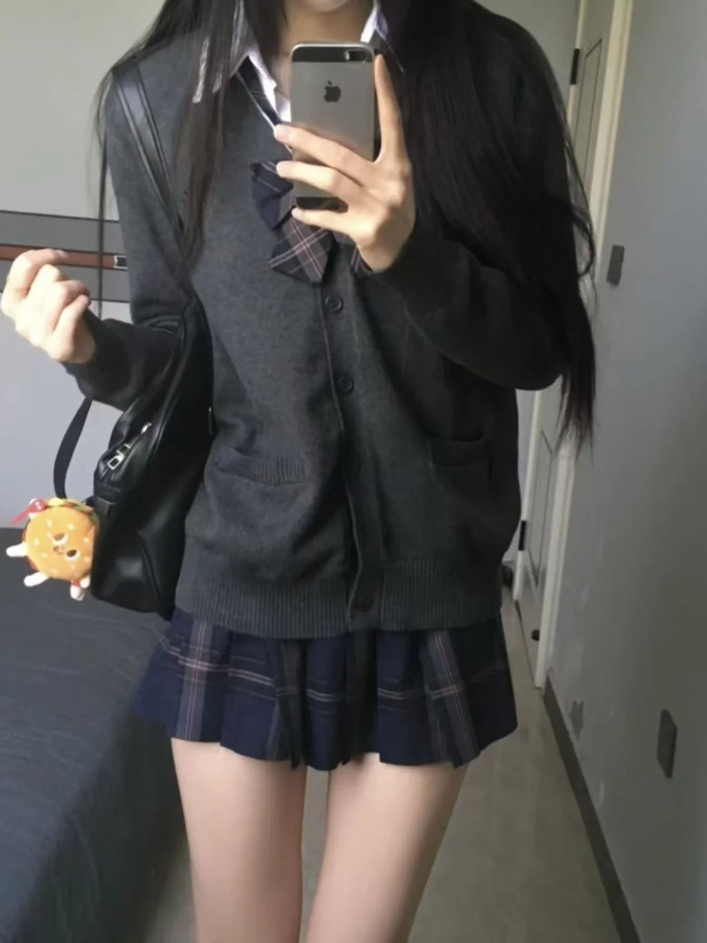 Autumn Winter Women's Pure Color Knitted Sweater Original College Sle Jaet Coat Spring Summer Long Sve  Collar Button