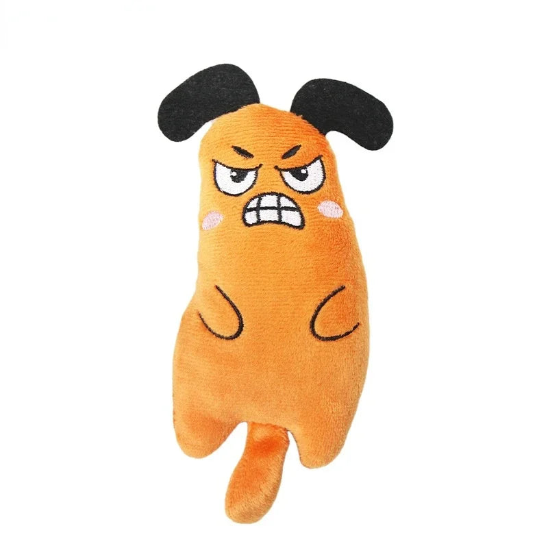 Pet Kitten Chewing Toy Funny Cute Plush Toy Teeth Grinding Catnip Cat Toys Interactive Claws Thumb Bite Cat Mint For Cats Hot