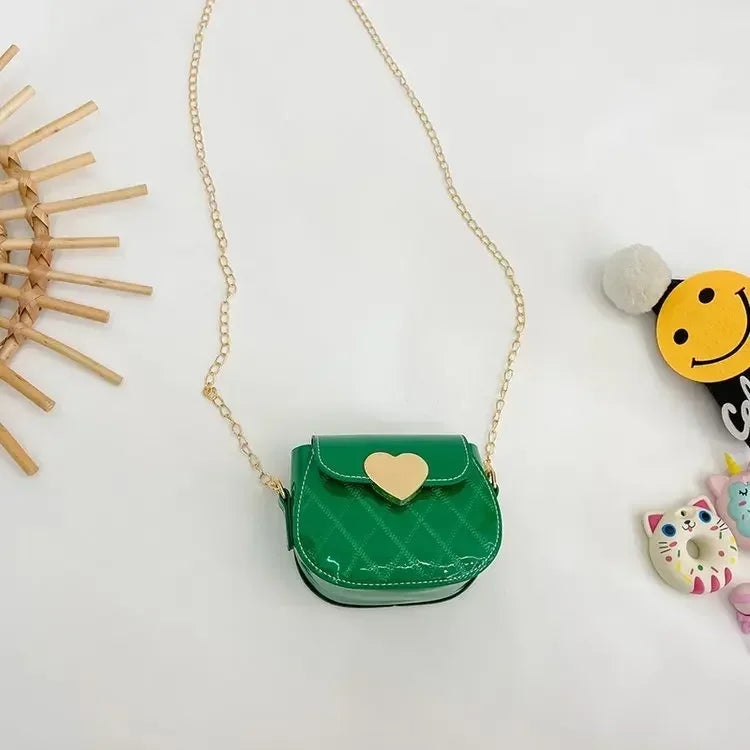 Cute Little Girls Mini Shoulder Bag for Kids Fashion Coin Purse Small Handbags Lovely Patent Leather Children's Messenger Bags