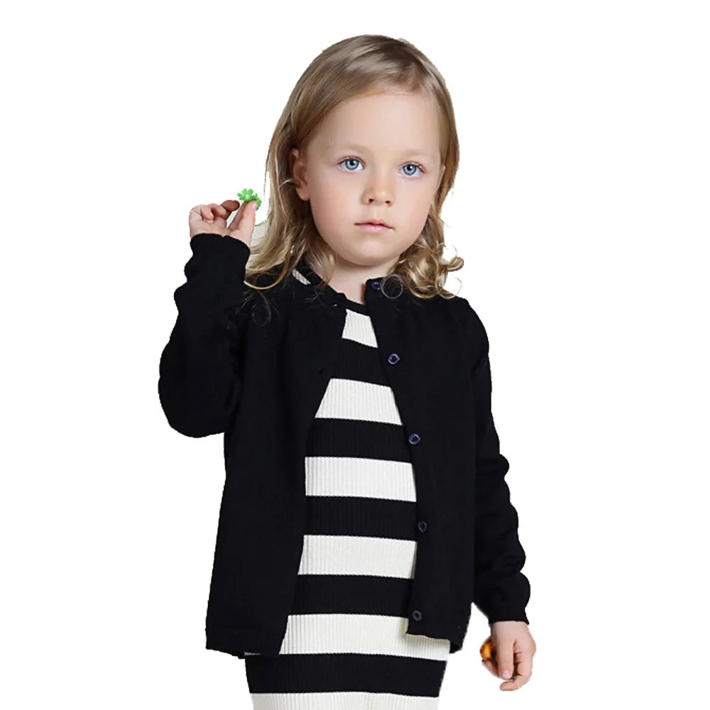 Boys Girls Knitting Sweaters Kids Cardigans Solid O-Neck Spring Autumn Sweater Baby Kids Cardigans Coat Childrens Clothing 1-9Y