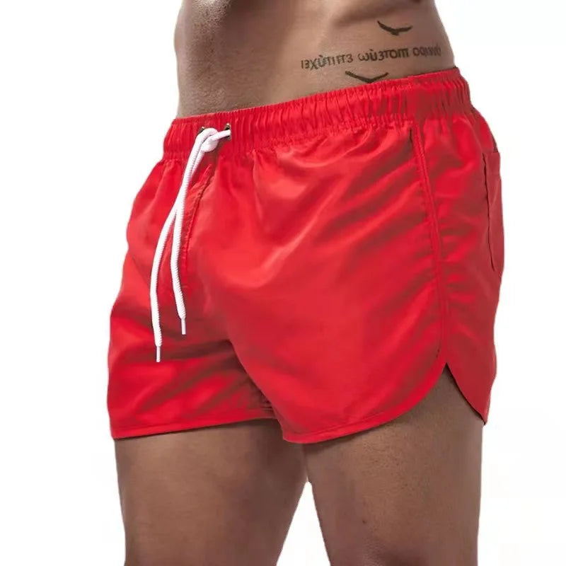 Shorts For Mens 2025 Summer Men's Swimwear Shorts Brand Beachwear Sexy Swim Trunks Men Swimsuits Low Waist Breathable Beach Wear