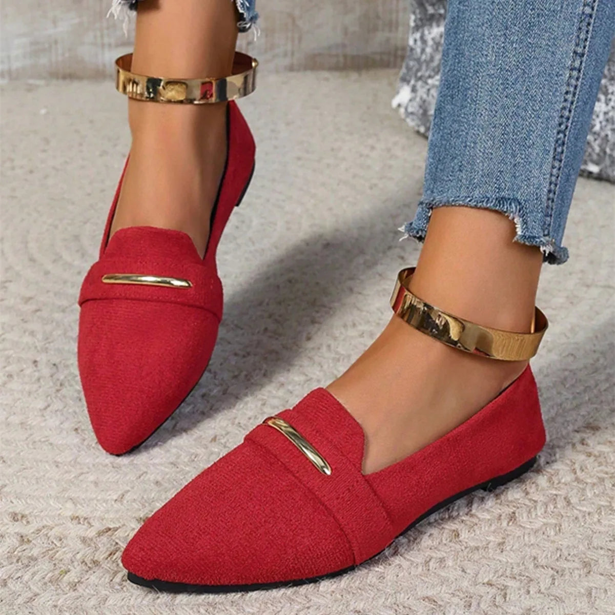 Women Flats shoes 2026 Summer Loafers Pointed Toe Casual Women Shoes New Comfortable Walking Zapatos De Mujer Large Size 43
