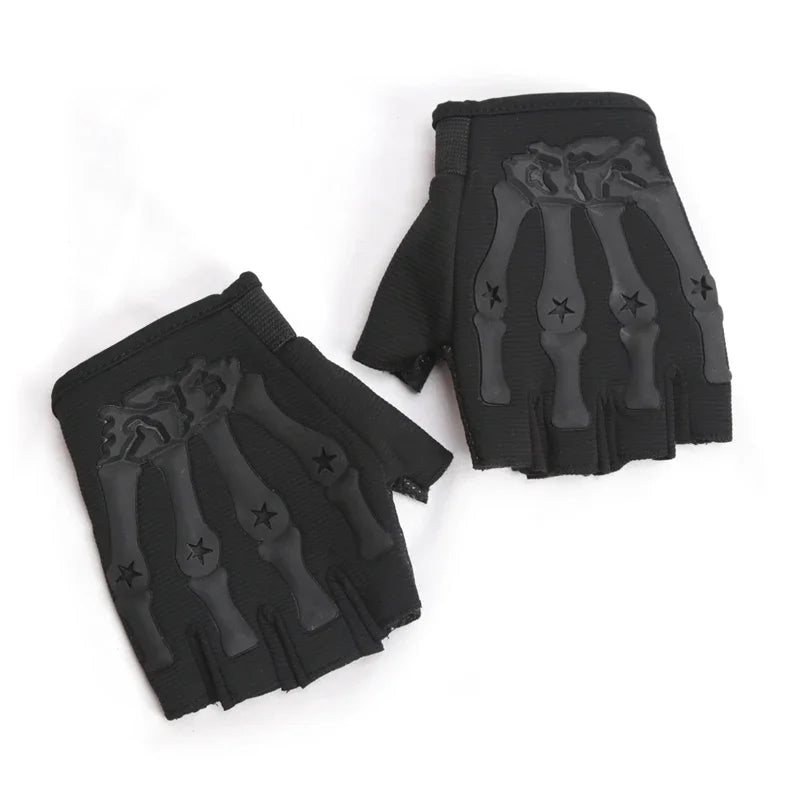 Men Riding Fingerless Gloves Non-slip Half Finger Tactical Gloves for Motorcycle Cycling Hiking Hunting Outdoor Sports Mittens
