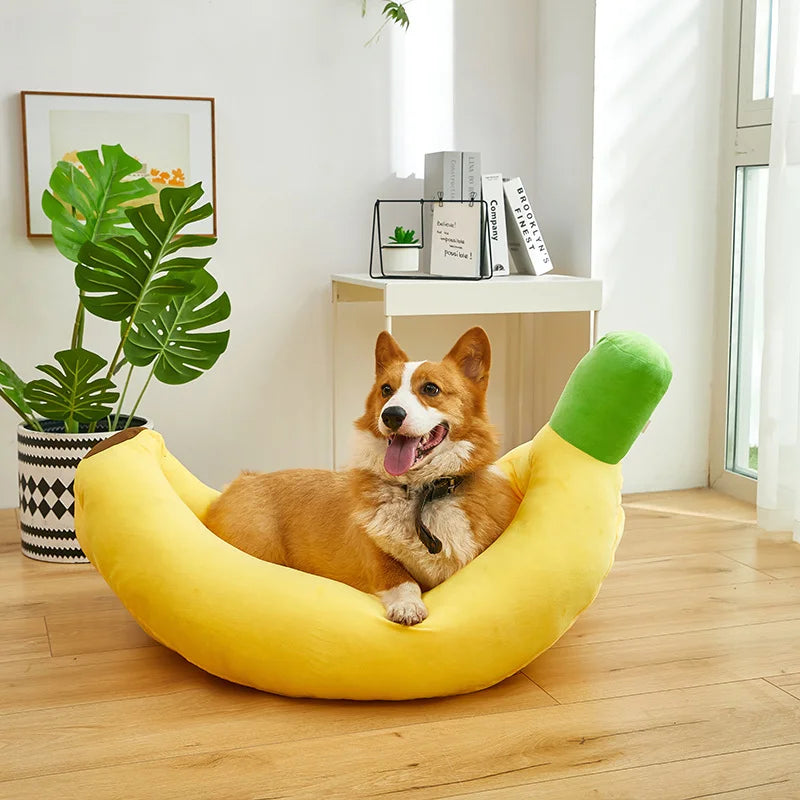 Banana Boat Style Pet Bed Warm Dog Cat House Winter Sleeping Mat Washable Cover for Small Medium Pets Pet Warming sofa