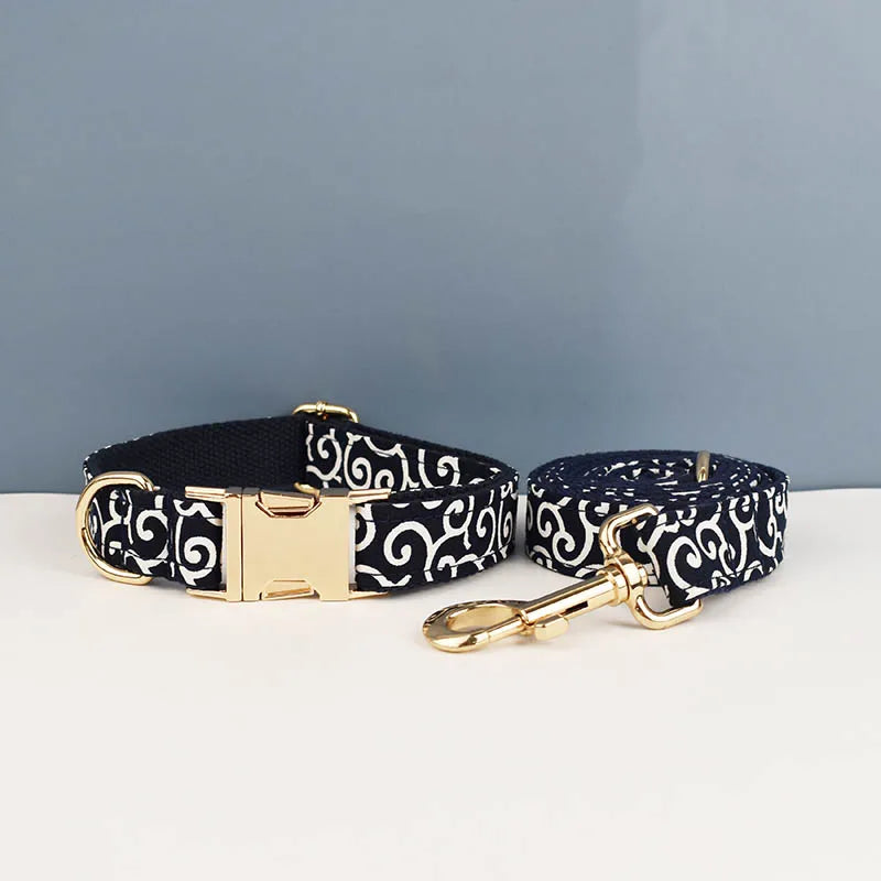 Custom Soft Collars Pet Accessories with Personalized Dog Collar Leashes Harness Bow Tie
