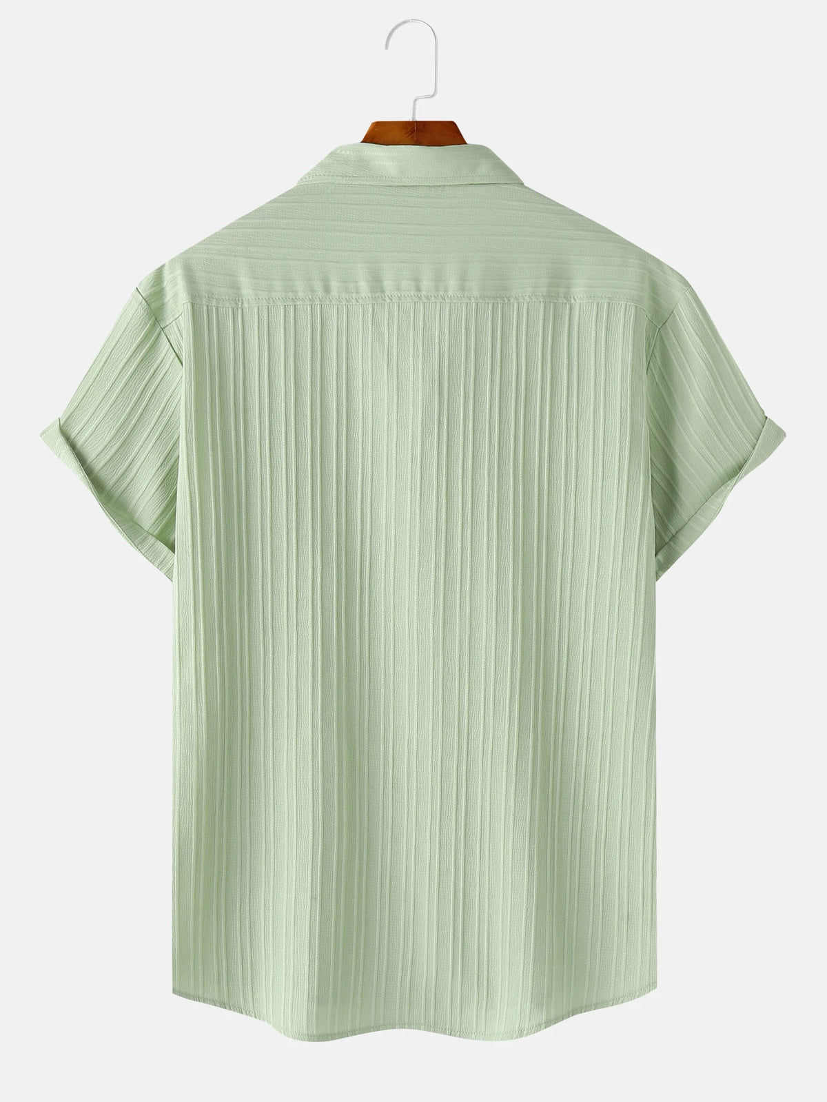 Men's  Comfortable Shirt Summer Beach Men's Shirt   Men's Short Sleeve Shirts  Solid Color Casual Short Sleeve Shirt