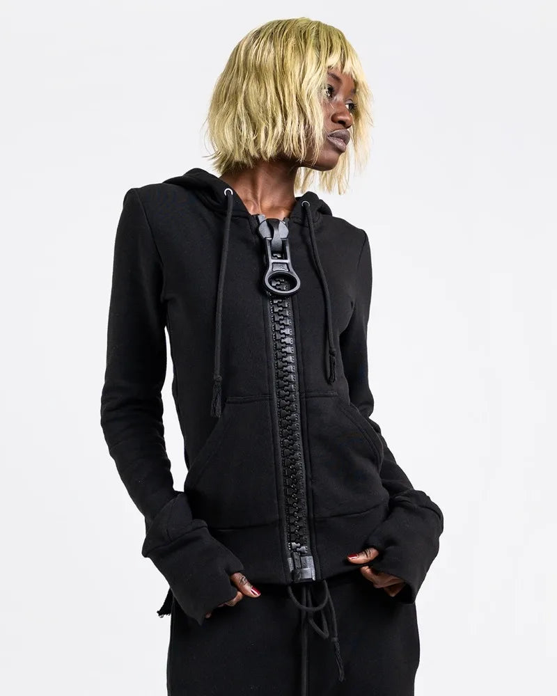 Oversized Hoodie Women Y2k European and American Retro Oversized Zipper Harajuku Street Hip-hop Casual Zipper Sweatshirt Unisex