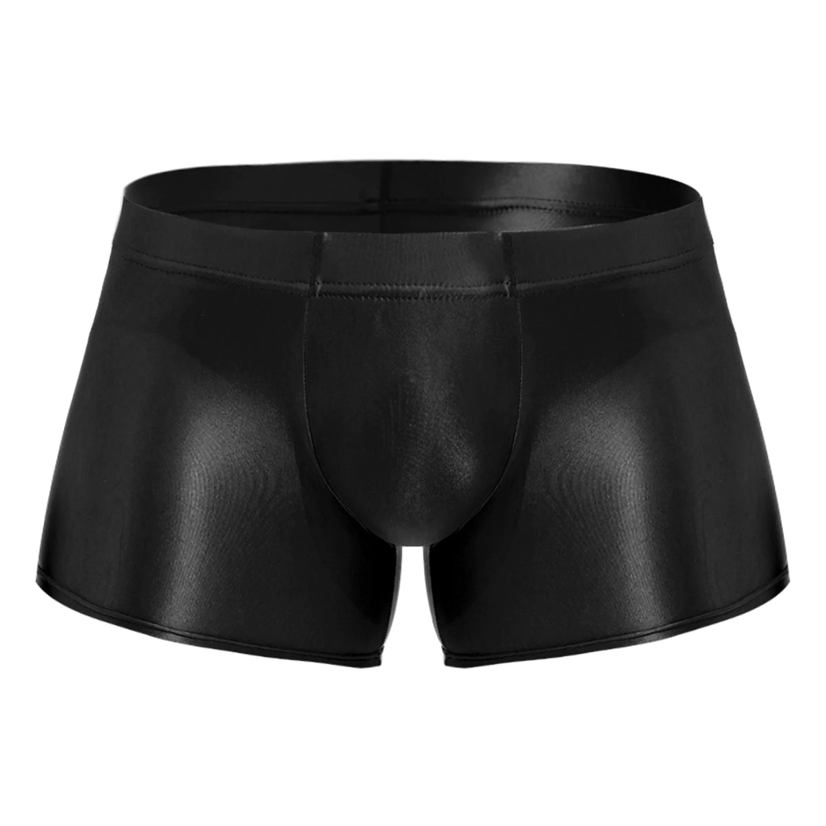 Swimwear for Men Low Rise Glossy Trunks Solid Color Boxers Shorts Homme Bathing Bottom Underpants Male Swimming Briefs Underwear