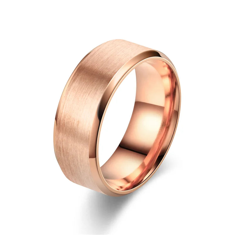 Fashion Charm Jewelry Ring For Men Women Stainless Steel Black Rings Wedding Engagement High Quality Matte Male Accessories