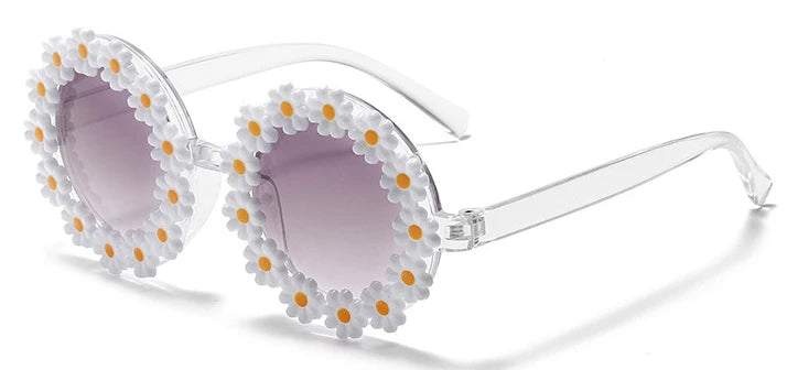 Kids Sunglasses Children Round Flower Sunglasses Girls Boys Baby Shades Glasses UV400 Outdoor Sun Protection Eyewear