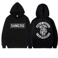 Harajuku punk Double Sided  printed Sons of Anarchy SAMCRO Hoodies Men women Casual hip hop streetwear Unisex Fleece Sweatshirt