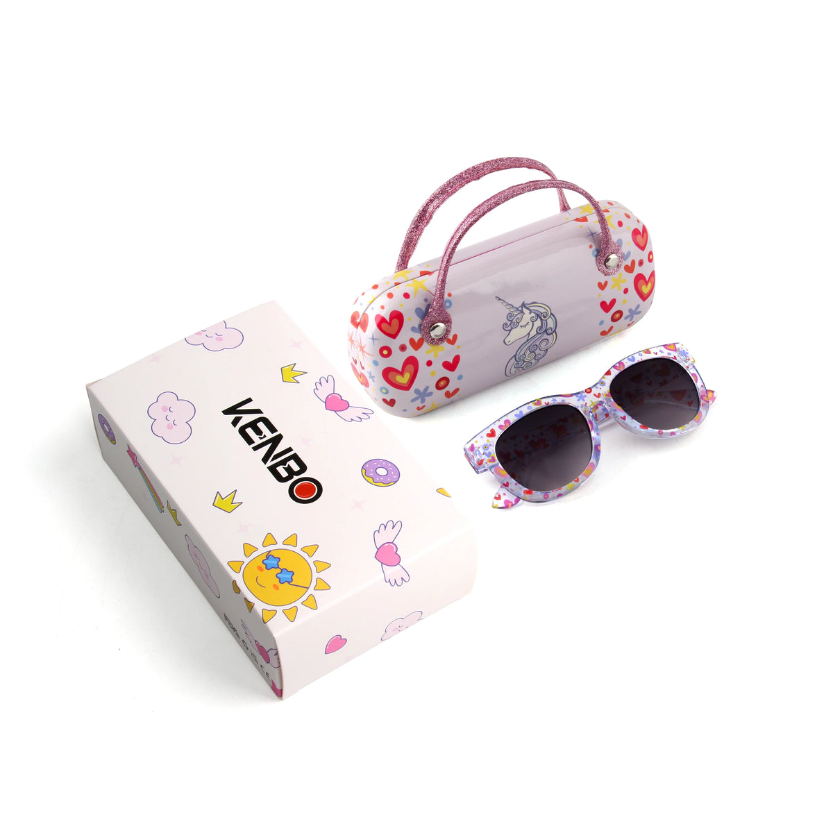 Kenbo Square Cute Kids Sunglasses For Girls Boy Toddler Lovely Baby Colorful Rectange Sun Glasses Children With Case