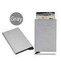Smart Wallet Card Holder Metal Thin Slim Men Women Wallets Pop Up Minimalist Wallet Small Black Purse Vallet Walets for Men