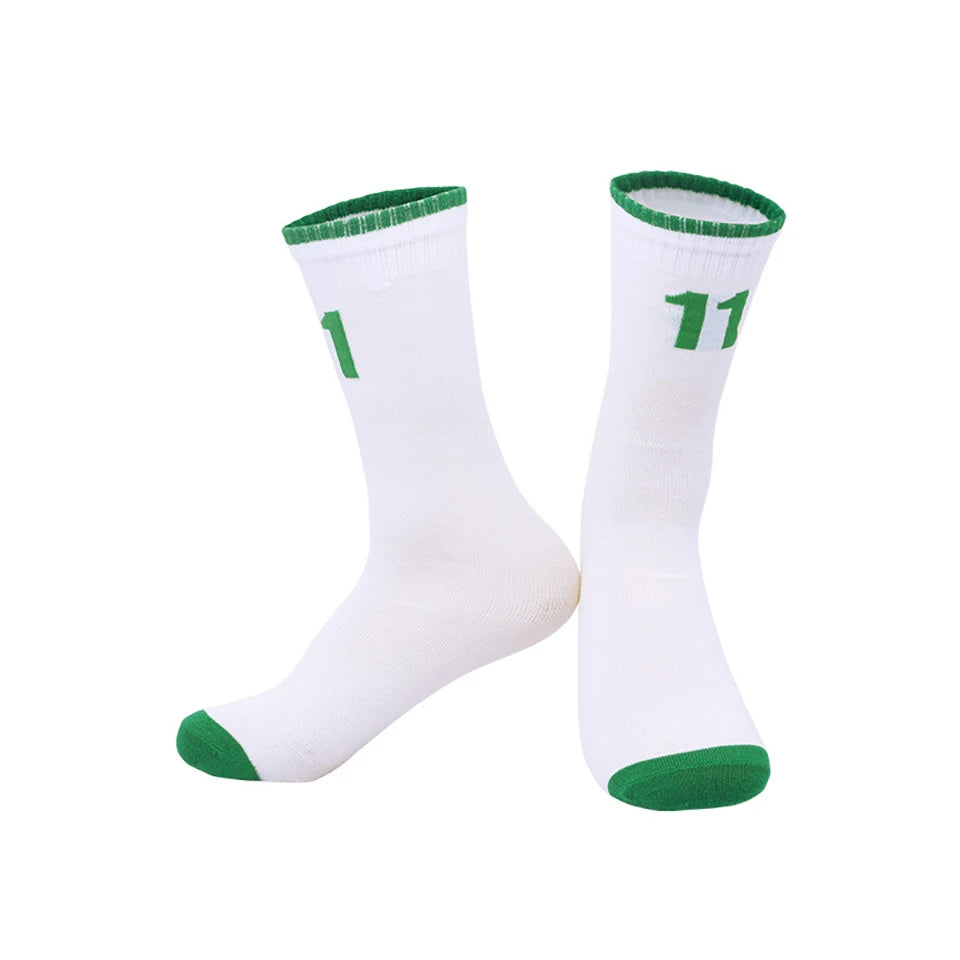 Loogdeel Kids Basketball Socks Breathable Thin Pure Color Sport Socks Thickened Anti-Collision Sports Socks Digital Design